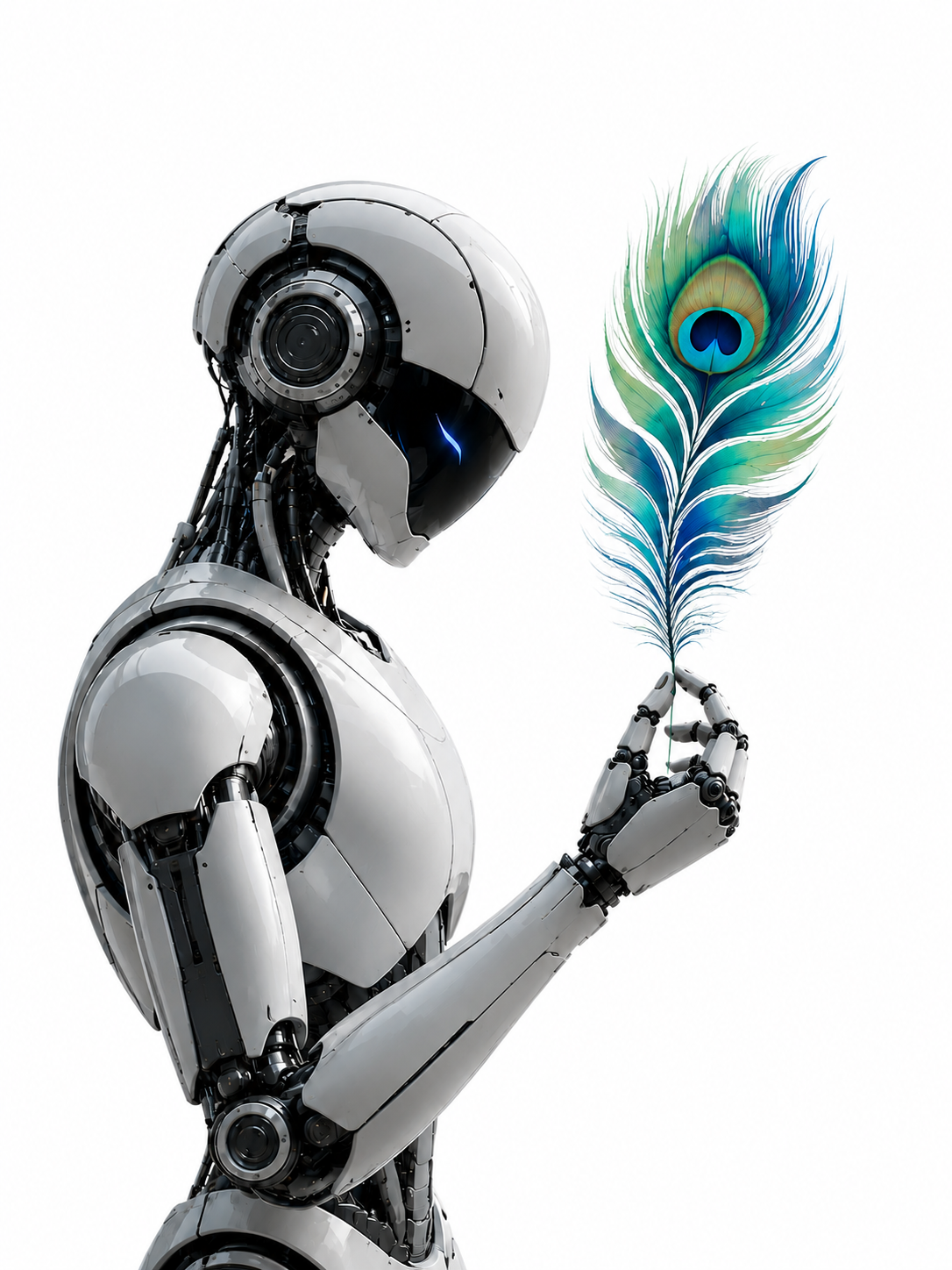 robo with peacock feather
